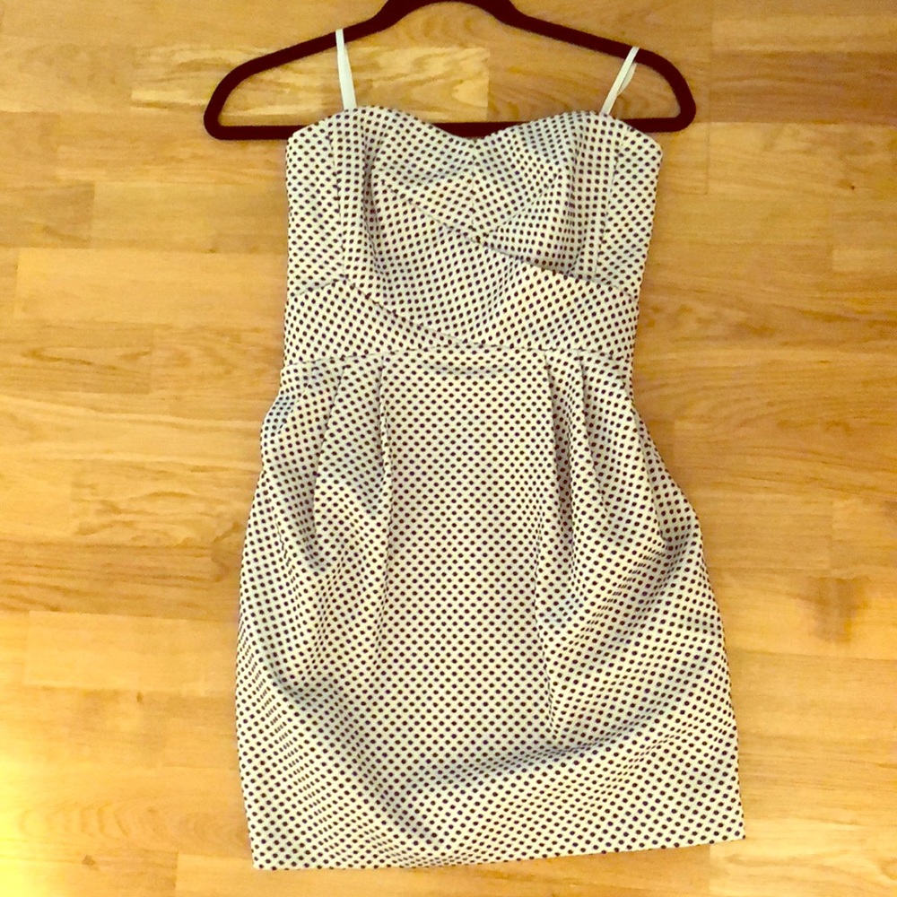 Strapless Polka Dot Dress. Sz 0